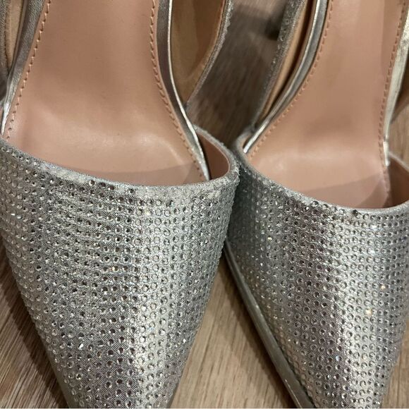 MIA Ciana Rhinestone D’Orsay Pump in Silver size 6 - Picture 14 of 16